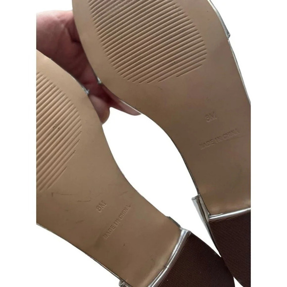 Talbots Keri Tasseled Ankle-Strap Sandals - Mirror Metallic Size 8 Women’s - Picture 8 of 14